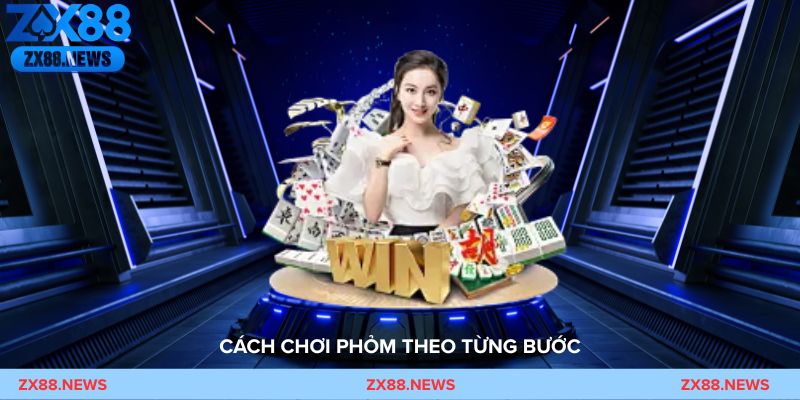 Người chơi ăn lá bài để tạo thành một Phỏm bộ