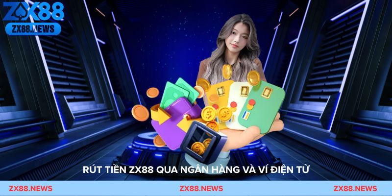 Rút tiền ZX88 qua ngân hàng và ví điện tử
